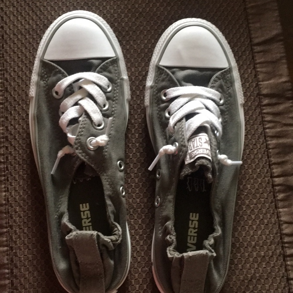 Converse grey slip-ons size 7
